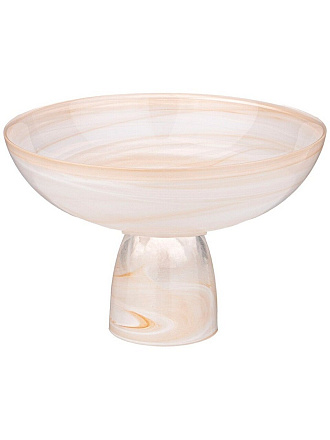 Блюдо стекло, круглое, 21 см, на ножке, Murano, Bronco, 336-187