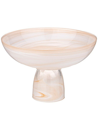 Блюдо стекло, круглое, 21 см, на ножке, Murano, Bronco, 336-187