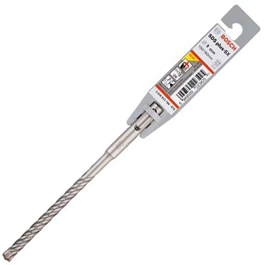 Сверло-бур для перфоратора, Bosch, диаметр 8х100х160 мм, SDS-Plus, 2608833789