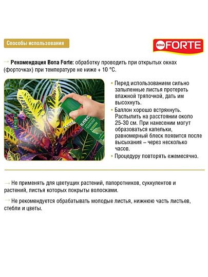 Удобрение Блеск, для листьев, жидкость, 300 мл, Bona Forte