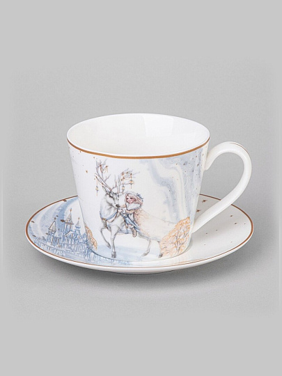 Чайная пара фарфор, 2 предмета, на 1 персону, 300 мл, Lefard, Снежная королева, 590-623
