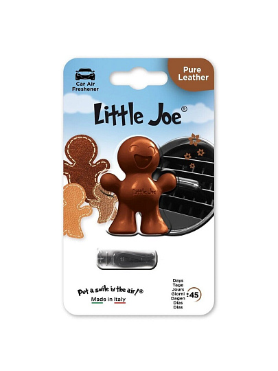Ароматизатор в машину на дефлектор, сухой 3D, Little Joe, Натуральная кожа, EF4064