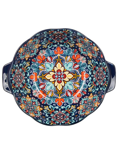Салатник керамика, 1.2 л, 24х20 см, Самарканд, Y4-9757, синий