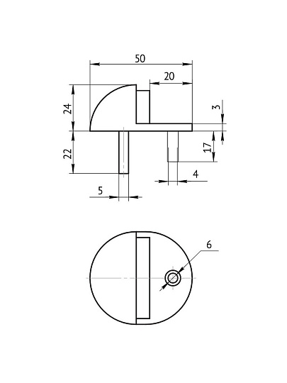 Упор Code Deco, DS-0002-NIS, дверной, напольный, матовый никель, 28857