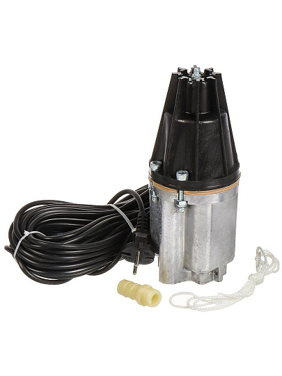 Насос вибрационный, нижний забор, 25 м, 240 Вт, глубина погружения 3 м, максимальный напор 60 м, 1.5 м³/ч, термозащита, Малыш