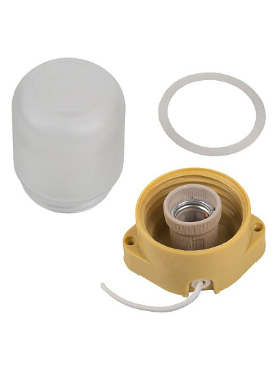 Светильник для бани, General Lighting Systems, GCF-SNP-60-E27-IP65-W,4377, 60 Вт, E27, на 1 лампочку, IP65, НПБ-400, КСС-003, 230В, пластик, сосна, 437784