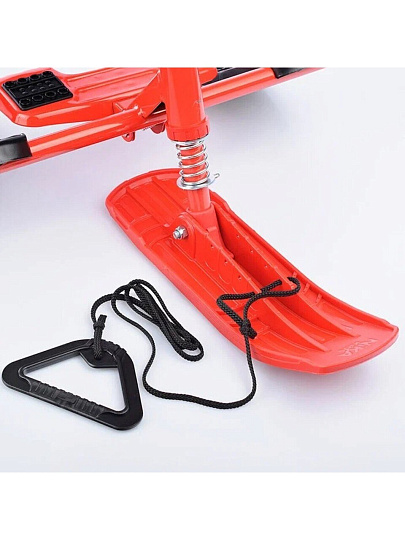 Снегокат Nika, Тимка спорт 1+, ТС1+/GR, 54 см, Граффити, красный, красный каркас, спортивный руль, трос