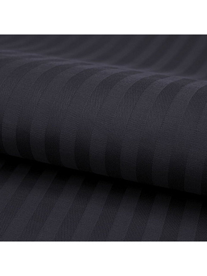 Пододеяльник евро, 200 х 220 см, 100% хлопок, страйп-сатин, графит, Monocolor, рис.4185а-1