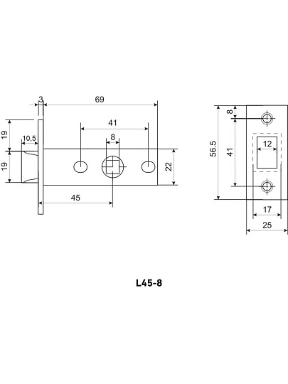 Комплект для двери Аллюр, ВЕНСАН MBN+L45-8 MBN (2640/S45), 14 664, графит