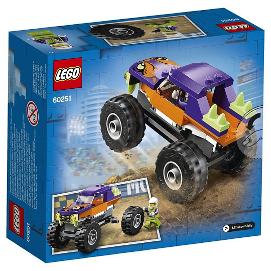 Конструктор Lego, City, Монстр-трак, 5-7 лет, 55 деталей, 60251