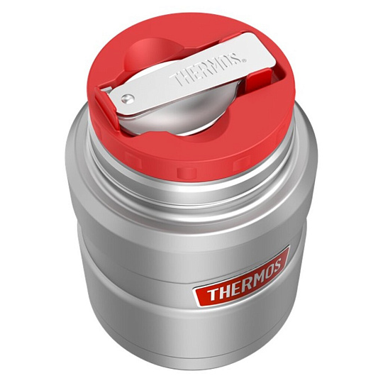 Термос для еды, нержавеющая сталь, 0.47 л, широкая горловина, Thermos, SK3000RCMS, колба нержавеющая сталь, с ложкой, 373731
