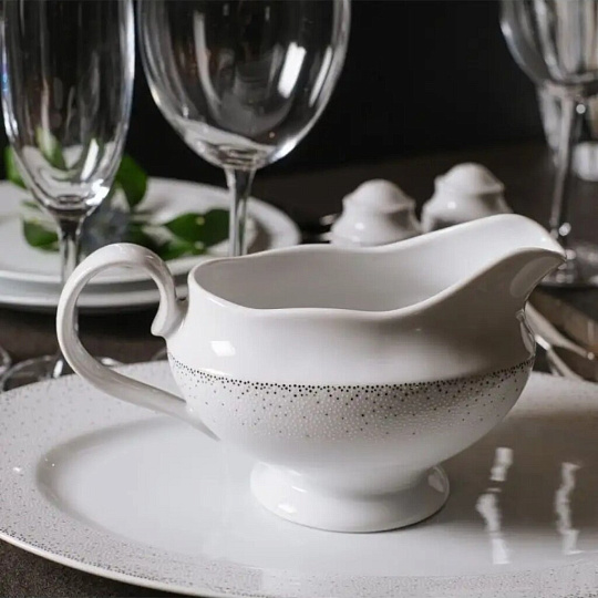 Сервиз столовый фарфор, 25 предметов, на 6 персон, Repast, Жемчуг, 1025S09 G856