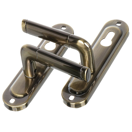 Замок врезной S-Locked, 162-40 мод. 247 AB, 120625, ручка в комплекте, цилиндровый, универсальный, бронза