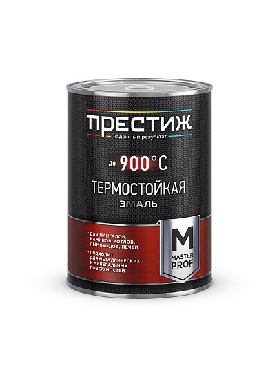 Эмаль Престиж, термостойкая, до 700ºС, матовая, серебристая, 0.8 кг