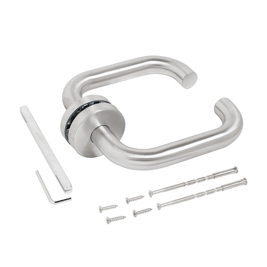 Ручка дверная Стандарт, 0203 SS (35-70) INOX, 14 871, нержавеющая сталь