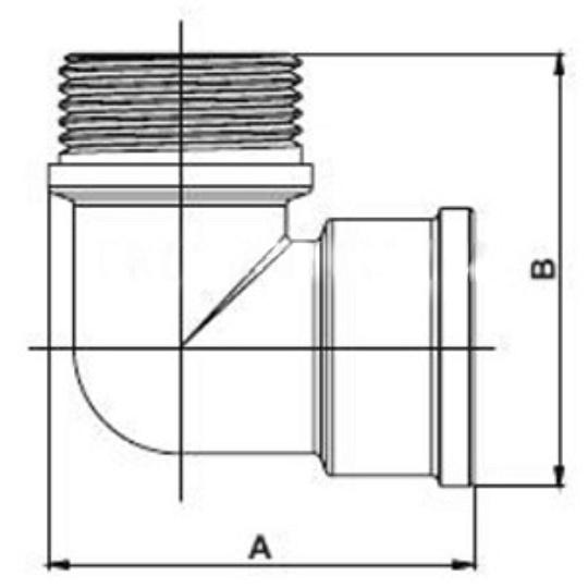 Уголок 1/2''х3/4'', ш-г, латунь, Frap