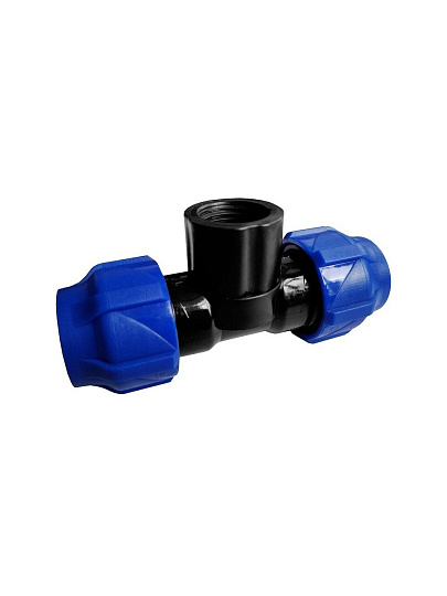 ПНД тройник d50х1/2'', внутренняя резьба, переходной, Valfex