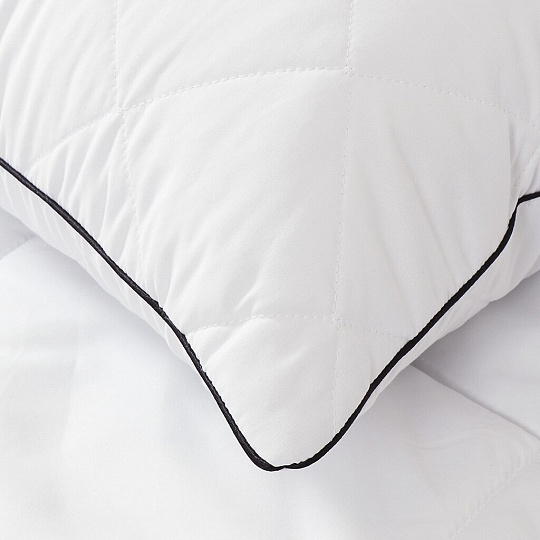 Подушка 50 х 70 см, Файбер, Лофт, чехол микрофибра 100% полиэстер, кант, IVVA, ПФМстм-57