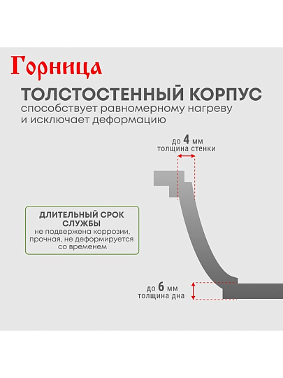 Кастрюля алюминий, антипригарное покрытие, 3 л, крышка стекло, Горница, Классик, к2433а