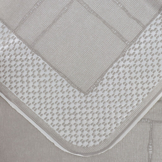 Скатерть 120х150 см, ПВХ, Linen, серая, ST-1116G