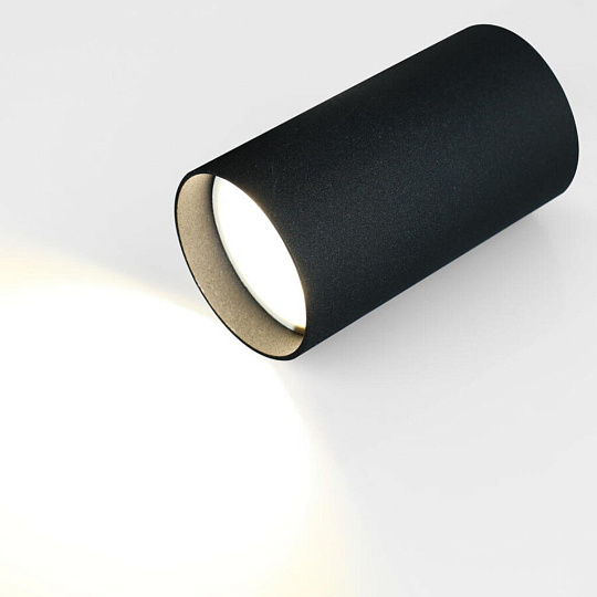Светильник накладной General Lighting Systems, Башня, 50 Вт, GU10, на 1 лампочку, IP20, d5.5х10 см, Спот, черный, 661 804