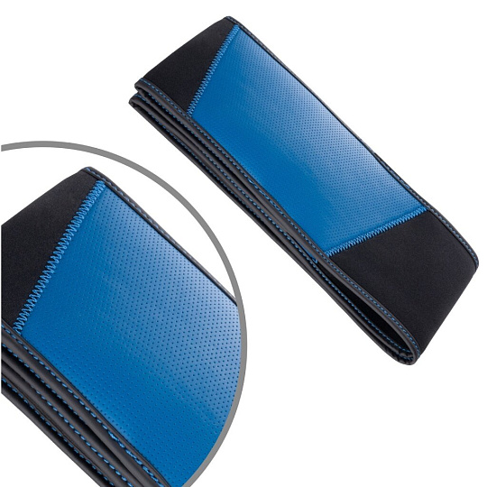 Оплетка на руль DSV, Black+Blue, R99306A, черно-синяя