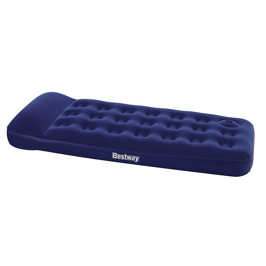 Матрас надувной Bestway, 185х76х28 см, 67223N/67223BW, насос встроенный, ножной, флокированный, с ремкомплектом, 130 кг