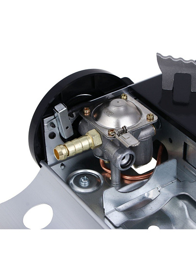 Плита газовая 1 конфорка, 25х20х7.7 см, для цанговых баллонов, пьезо, кейс, алюминяя, Ермак, 116-060