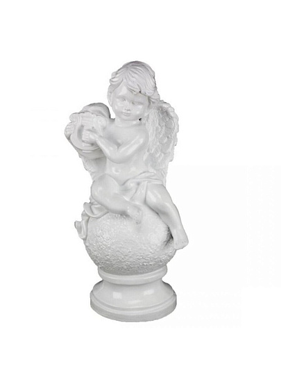 Фигурка садовая Ангел с арфой, 16х35 см, гипс, 245