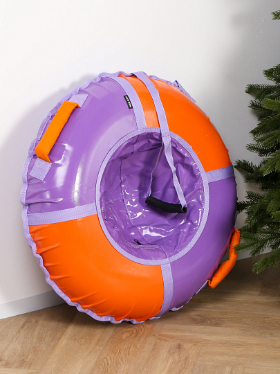 Санки Nika, Фиолетово-оранжевый, 70 см, 70 кг, с буксировочным тросом, с ручками, ТБ1К-70/ФО