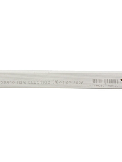 Кабель-канал пластик, 20х10 мм, 2 м, 1 мм, белый, TDM Electric, SQ0402-1004