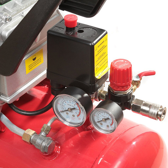 Компрессор масляный, Edon, ОАС-25/1000, 1 кВт, поршневой, 24 л, 220 л/мин, 8 бар, прямой, 1004010203