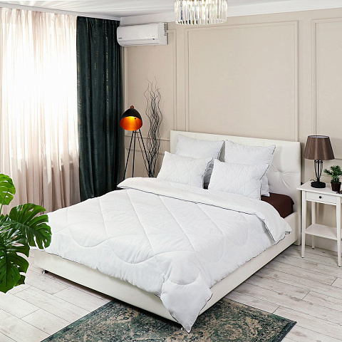 Одеяло 2-спальное, 172х205 см, Лофт, Файбер 100% полиэстер, 250 г/м2, демисезонное, чехол микрофибра 100% полиэстер, кант, IVVA