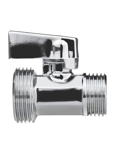 Кран для воды (мини), 1/2"х3/4", ш-ш, латунь, ручка-флажок, MasterProf