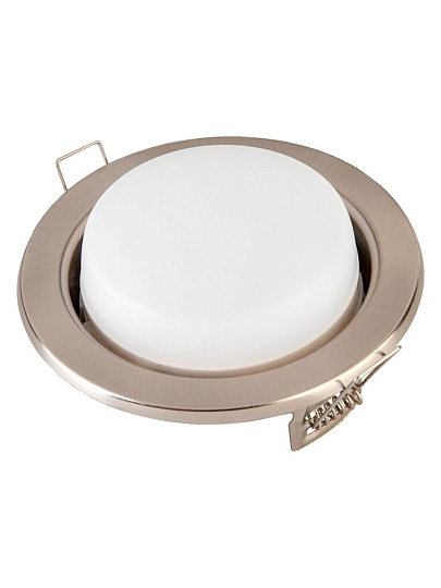 Светильник встраиваемый светодиодный, General Lighting Systems, 50 Вт, GX53, IP20, 10.8х10.8х3.8 см, сатин-никель, 431700
