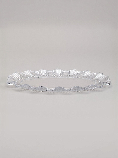 Блюдо стекло, для сервировки, овальное, 16.5х25.5 см, Crystal Pearl, Lefard, 675-110