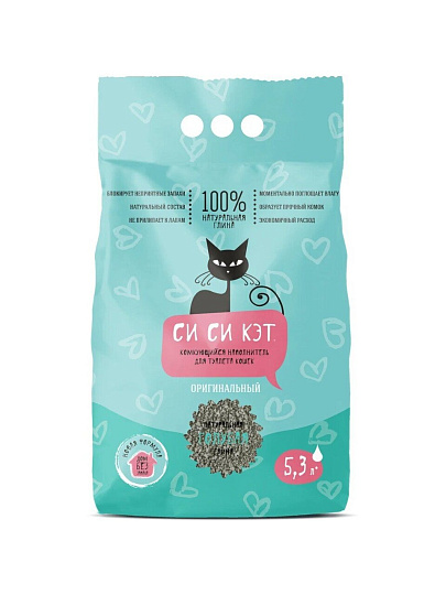 Наполнитель для лотка комкующийся, 5.3 л, CC-CAT