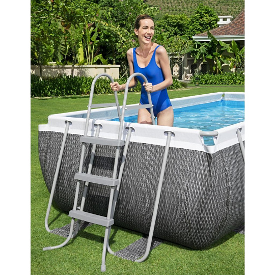 Бассейн каркасный Bestway, 404х201х100 см, Power Steel, 56721, фильтр-насос, лестница, 6478 л, поплавок-дозатор