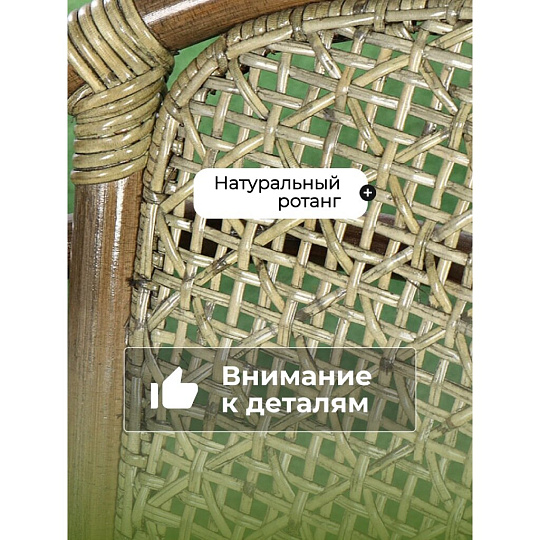 Мебель садовая Мария, оливковая, стол, 55х55х56 см, 2 кресла, подушка бежевая, 110 кг, подушка бежевая, IND11B