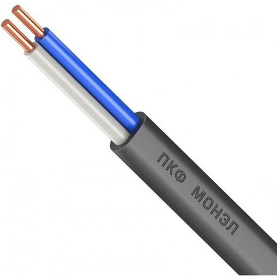 Провод ВВГп нг LS (A), 2х2.5 мм², 100 м, медь, (N) 0.66кВ, Монэл, 020002201