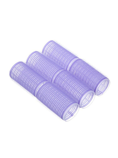 Бигуди 6х3 см, 6 шт, пластик, 2 цвета, 323-023