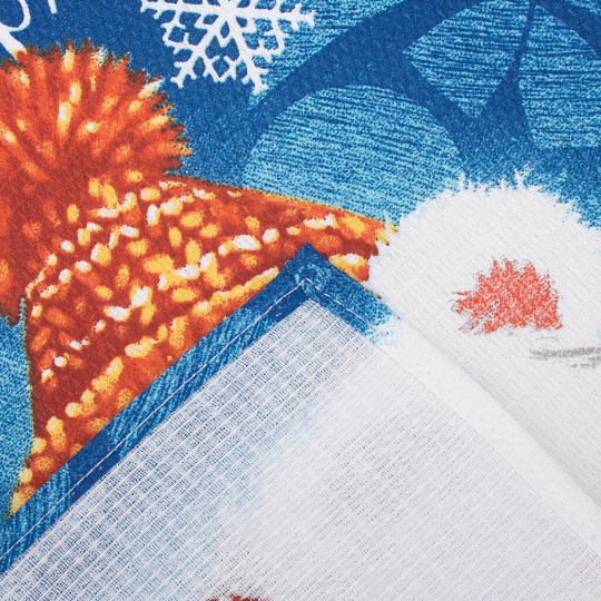 Полотенце кухонное вафельное, 35х60 см, 160 г/м2, 100% хлопок, Доляна, Волшебство, Россия, 2588682