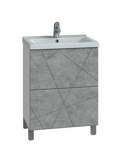 Тумба VIGO, Geometry, 50 см, 2 ящика, Фостер 50, бетон, tn.GEO.FOS.50.2Y бетон