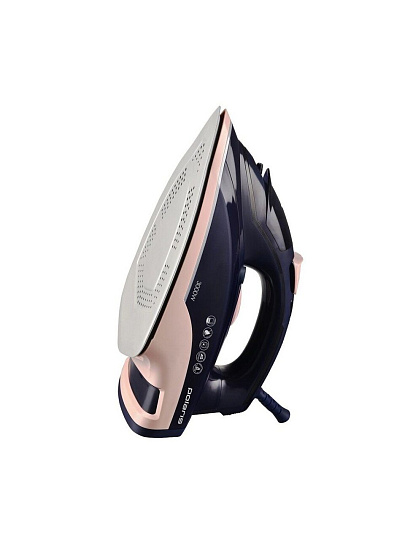 Утюг Polaris, PIR 3074 SG AA, 3000 Вт, керамика, вертикальное отпаривание, противокапельная система, система самоочистки, защита от накипи, 3 м, синий, розовый