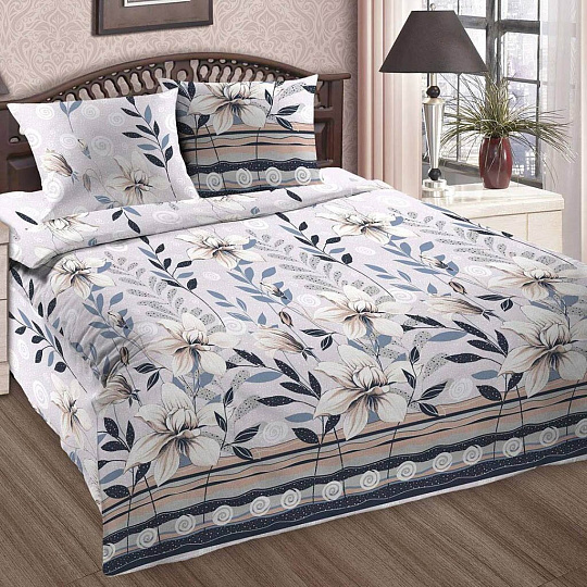 Постельное белье Шуйские ситцы 2-спальное поплин (простыня 220х200 см, 2 наволочки 70х70 см, пододеяльник 215х175 см) с1232шв 85891