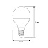 Лампа светодиодная E14, 7 Вт, 60 Вт, 220 В, шар, 3000 К, свет теплый белый, Ergolux - фото 2