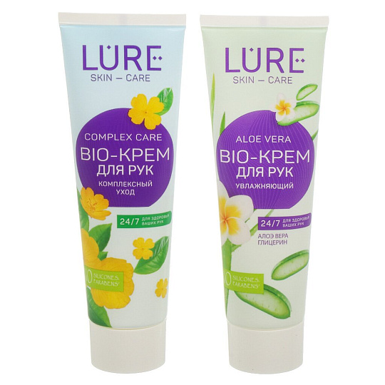 Набор подарочный для женщин, Lure, Bio, крем для рук увлажняющий, 75 мл + крем для рук комплексный уход, 75 мл
