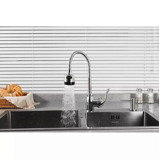 Смеситель для кухни, Frud, гибкий излив, с картриджем, R42055-3