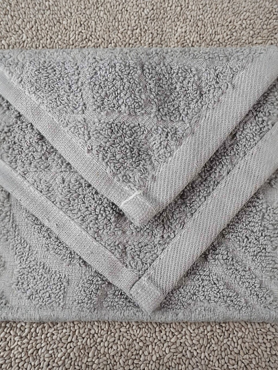 Плед евро, 220х240 см, подарочная коробка, жаккард, 100% хлопок, Karteks, Damask 14, серый