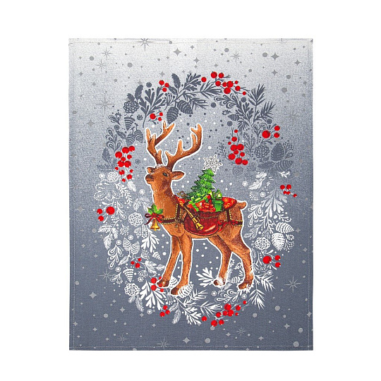 Набор полотенец кухонных 3 шт, 45х60 см, рогожка, 100% хлопок, АртДизайн, Полярная звезда, Россия, НЗ_ПКР45.60